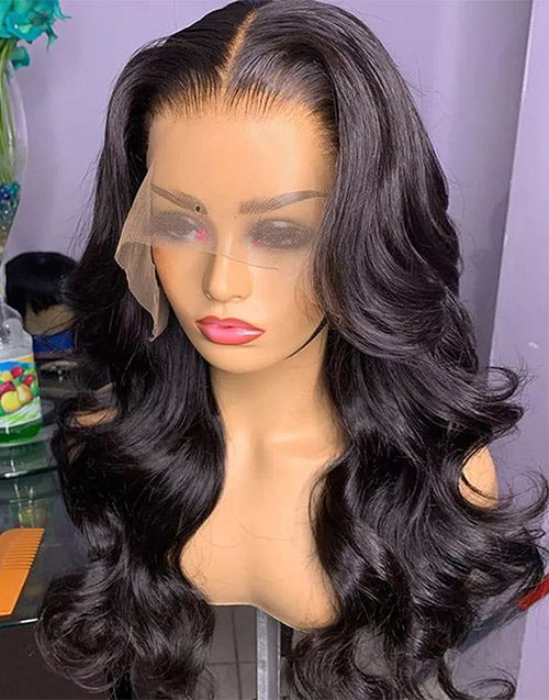 Body Wave Swiss Medium Brown Full Lace Human Hair Wigs Brazilian Virgi ...